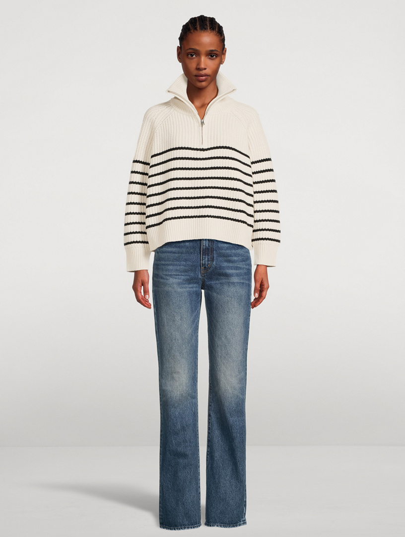 Amelina Cashmere Half-Zip Sweater