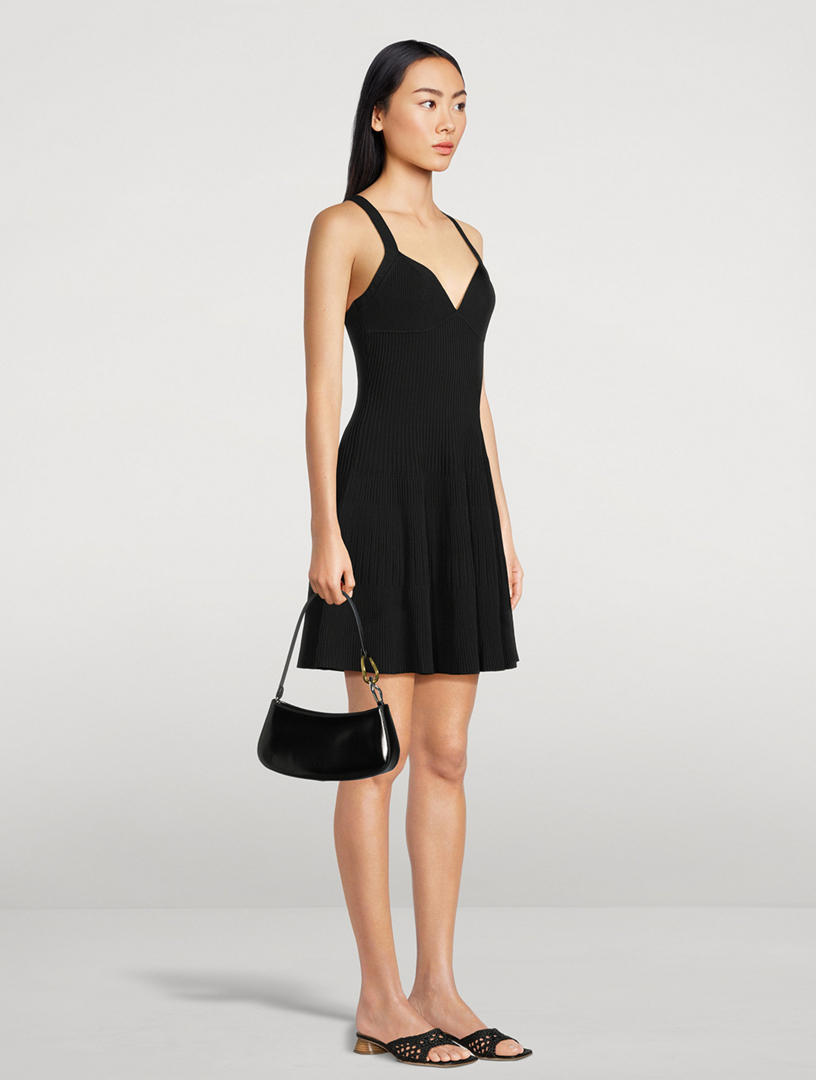 mini slip dress for women The Satin Mini Slip Dress Black