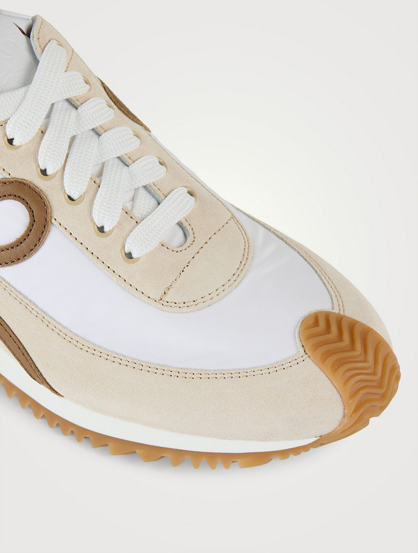 Flow Runner Nylon And Suede Sneakers