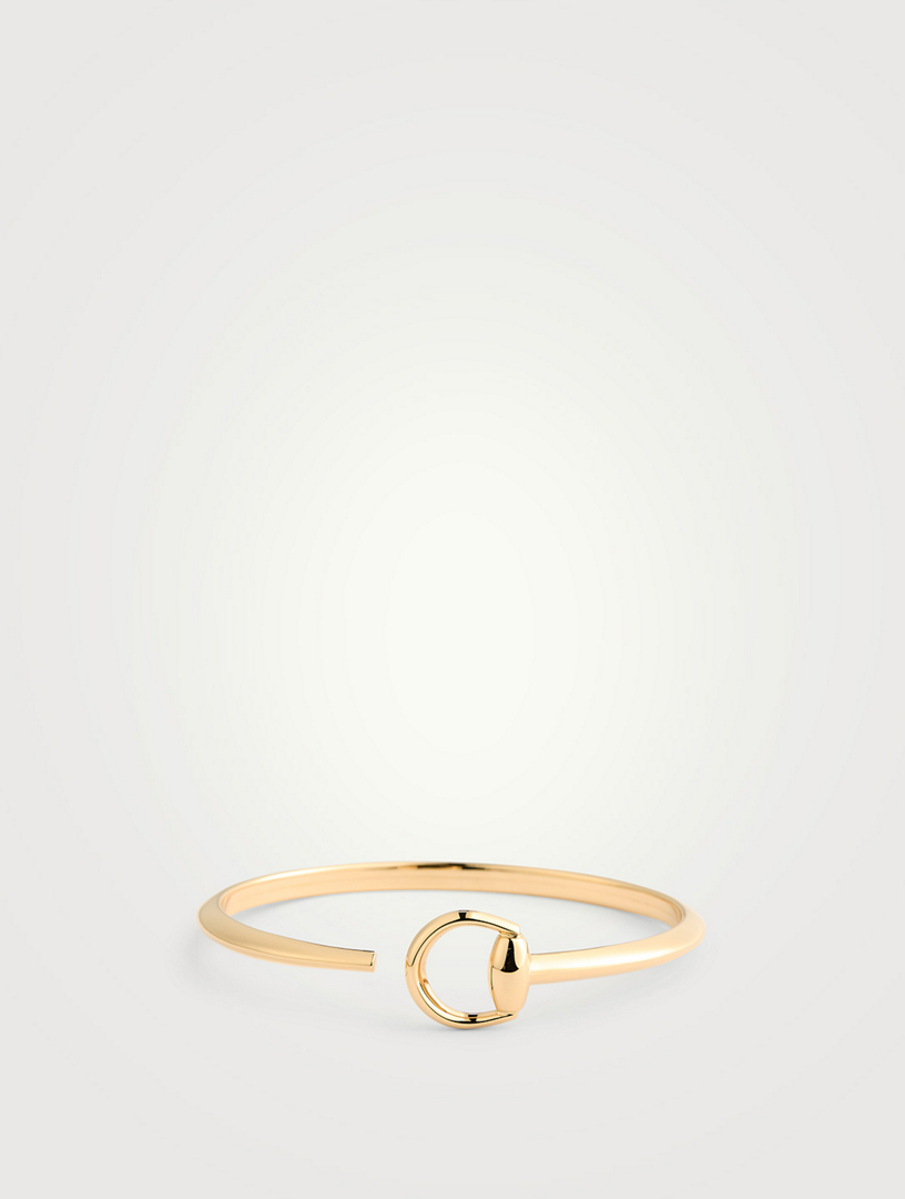 Horsebit 18K Gold Cuff Bracelet