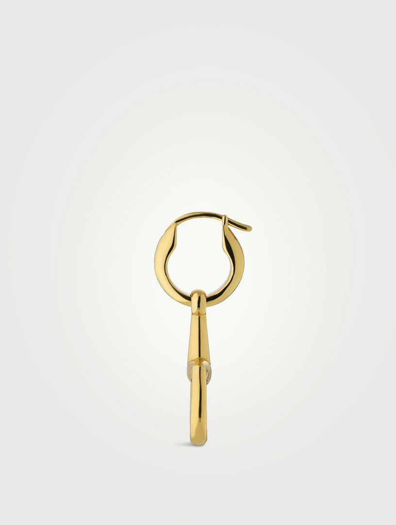Horsebit 18K Gold Drop Earrings