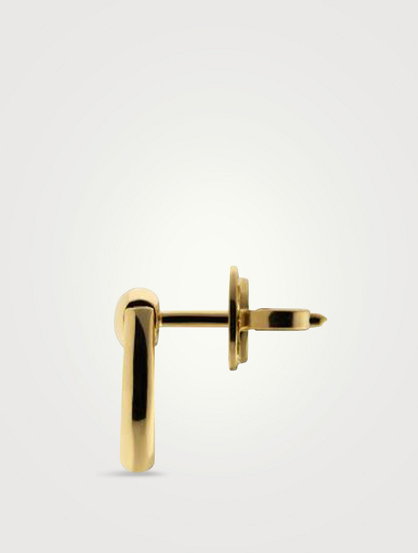 Horsebit 18K Gold Stud Earrings