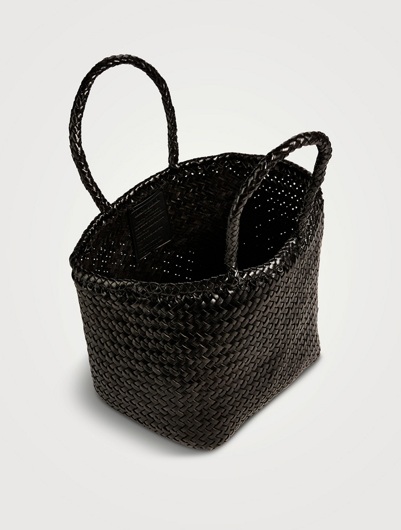 Small Grace Leather Basket Bag