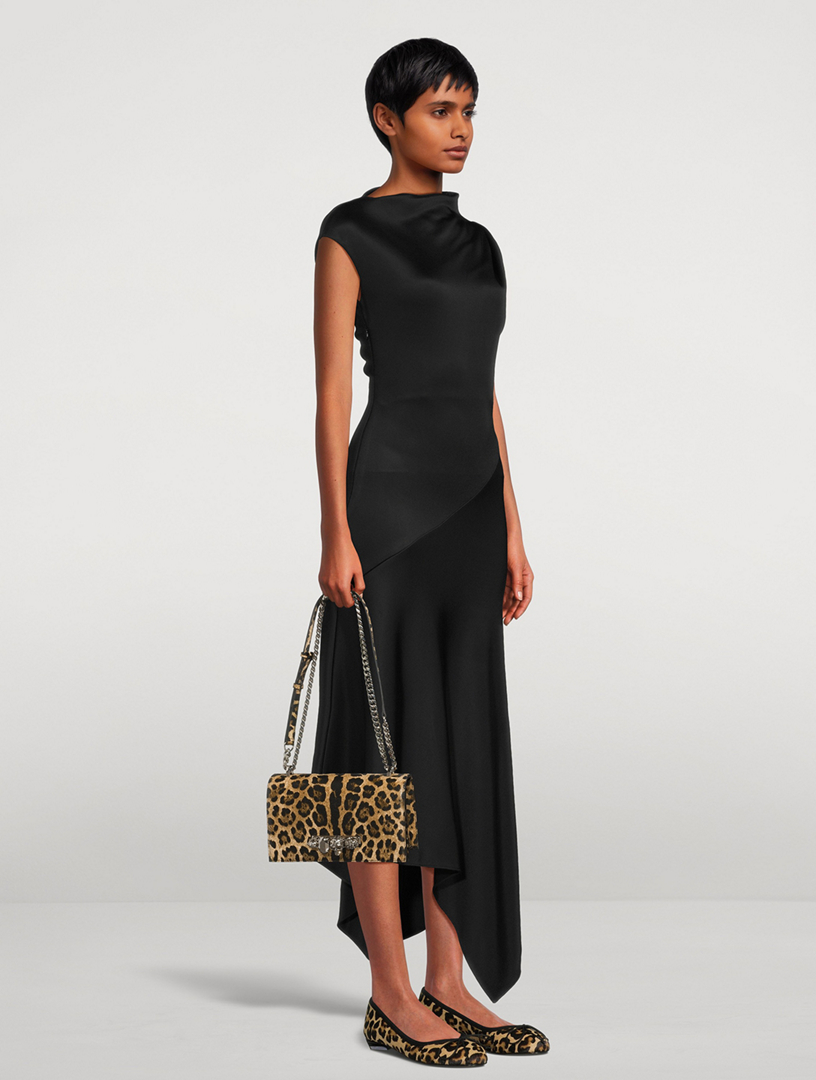 Jewelled Satchel In Leopard Print