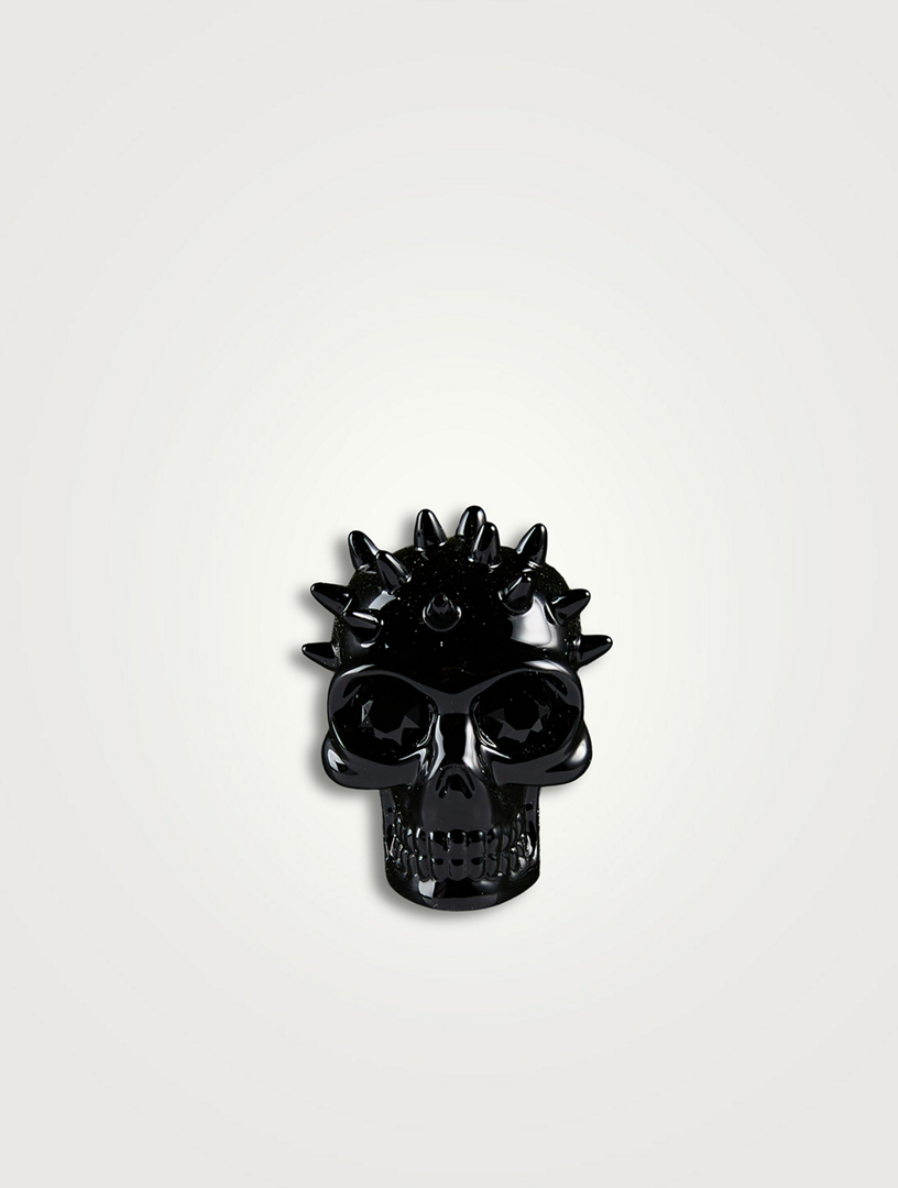 Medium Skull Leather Top Handle Bag
