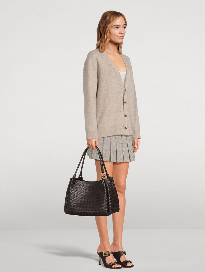 ハンドバッグ Bottega Veneta Large Parachute Bag BOTTEGA VENETA Large Andiamo Parachute Intrecciato Leather