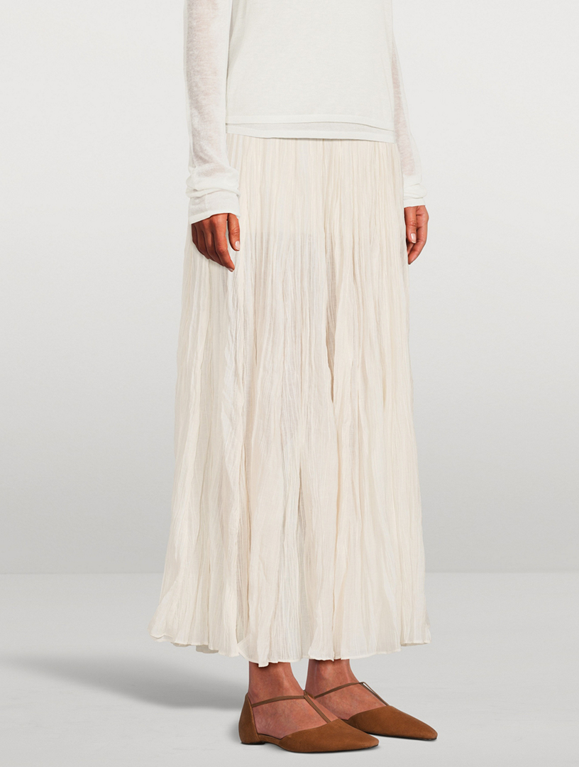Plissé Maxi Skirt