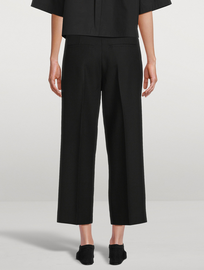 Straight Leg Cropped Trousers