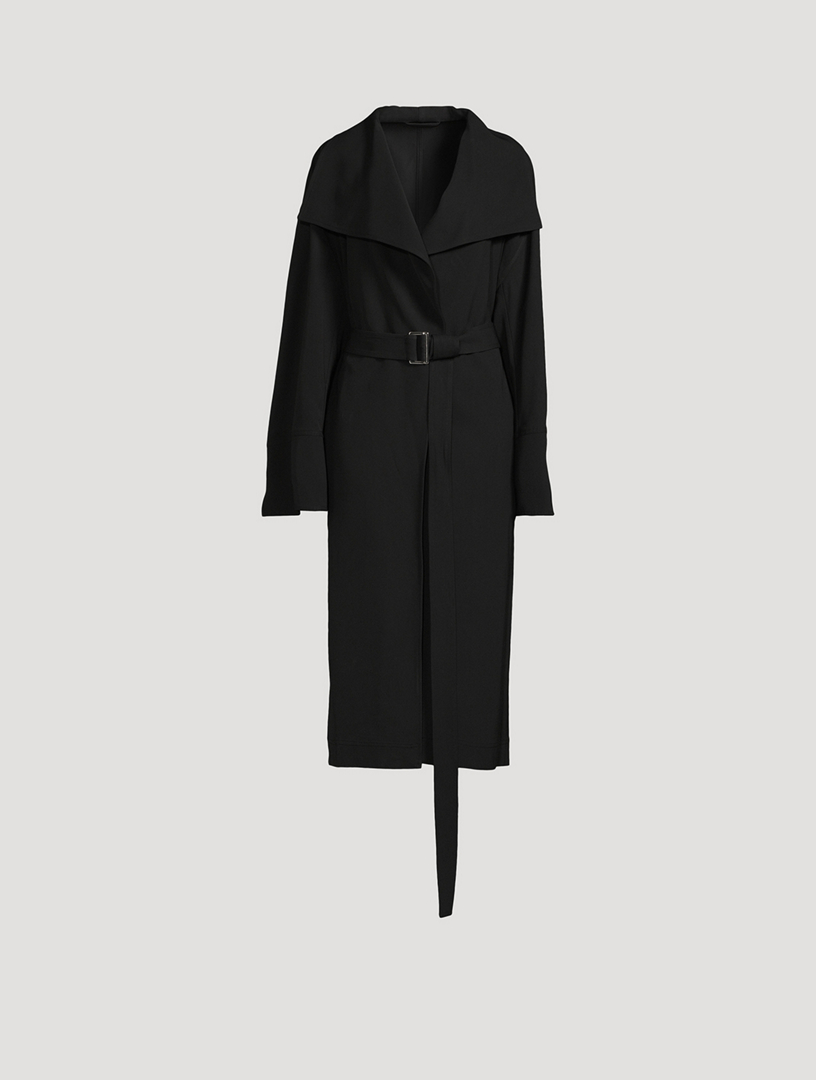 Hiso wool cashmere relaxed a line coat hotsell