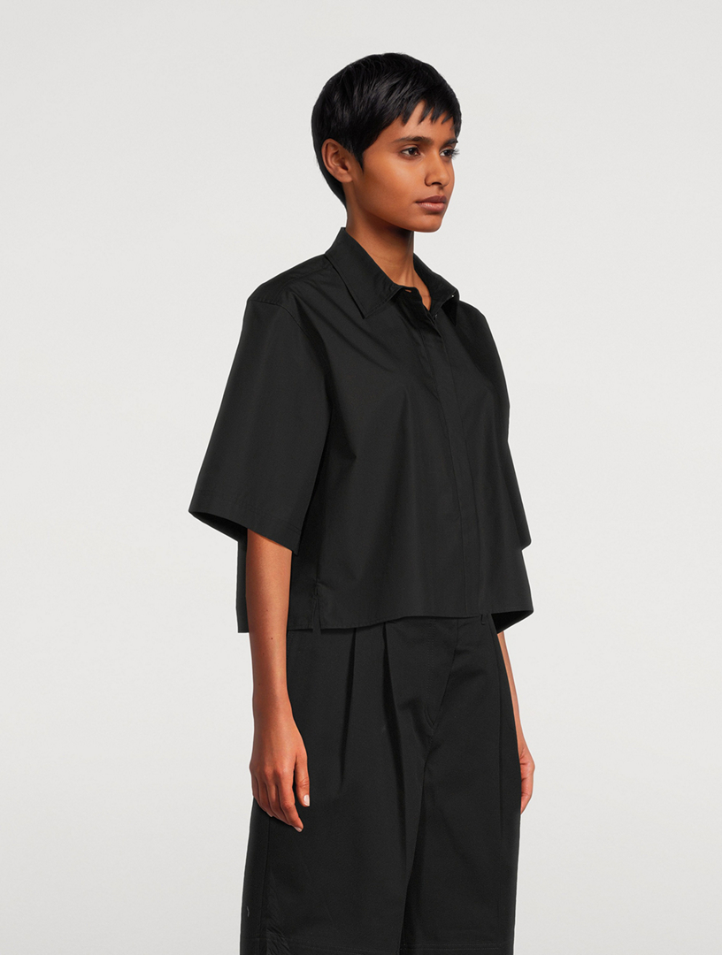 Cropped Organic Poplin Shirt