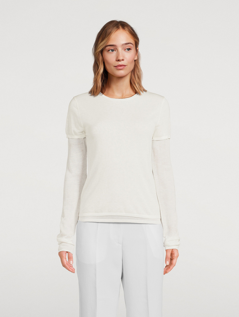 Layered Knit T-Shirt