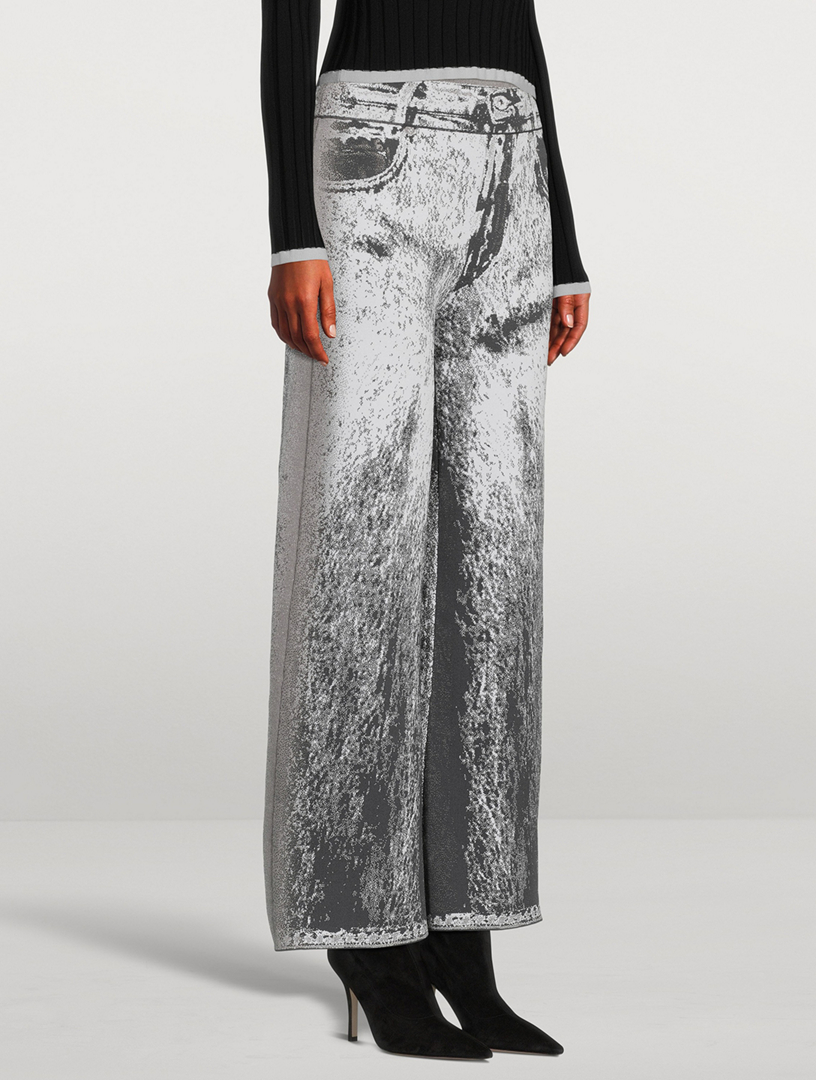 Zahra Trompe L'œil Wide-Leg Jeans