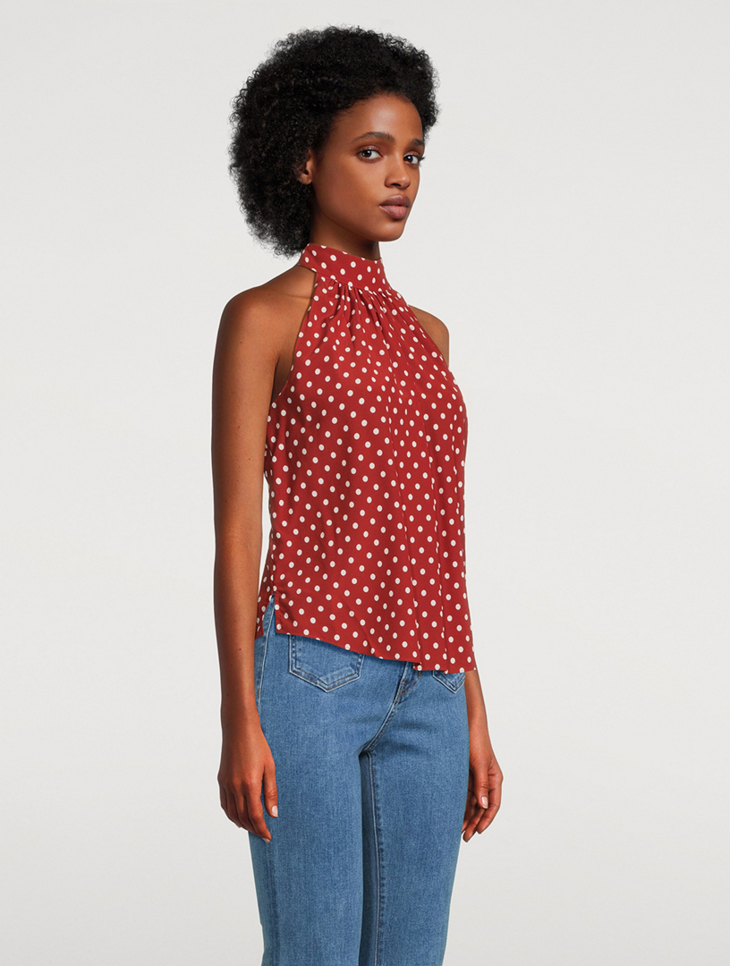 Kovi Halter Top Polka Dot Print