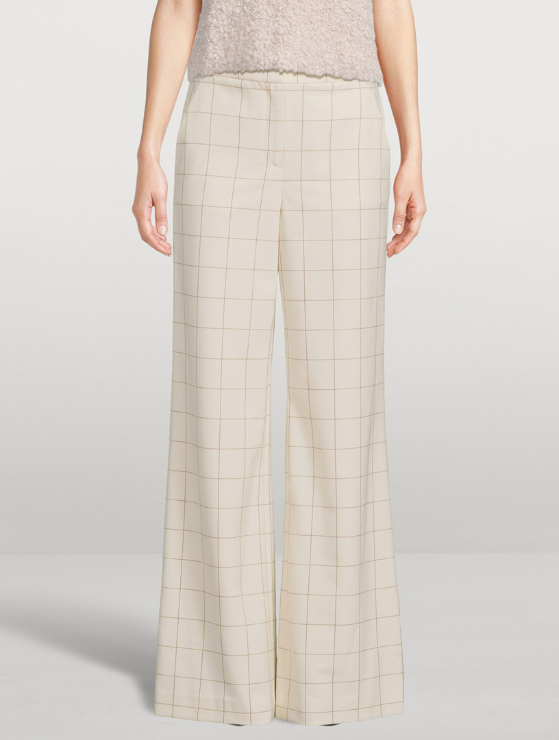 Tonelli Wide-Leg Trousers Check Print