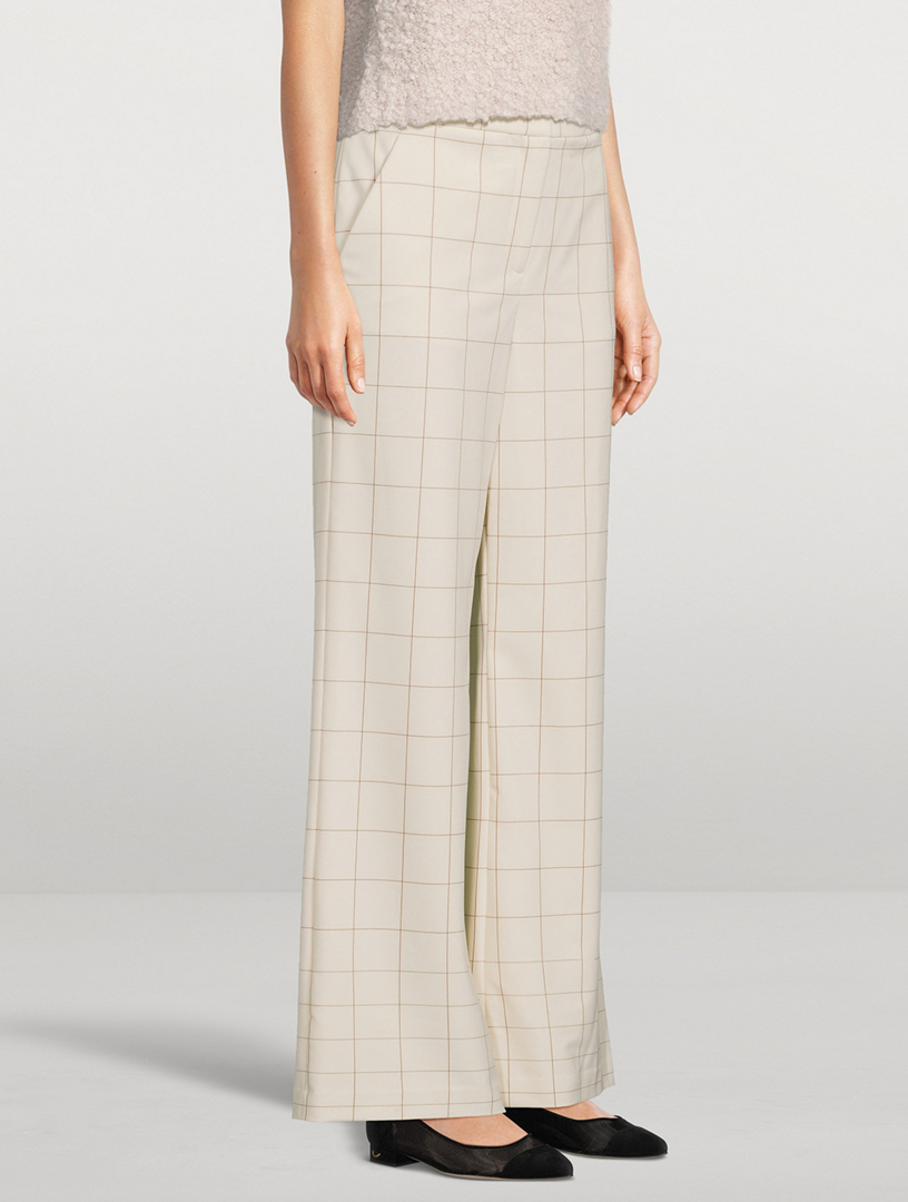 Tonelli Wide-Leg Trousers Check Print