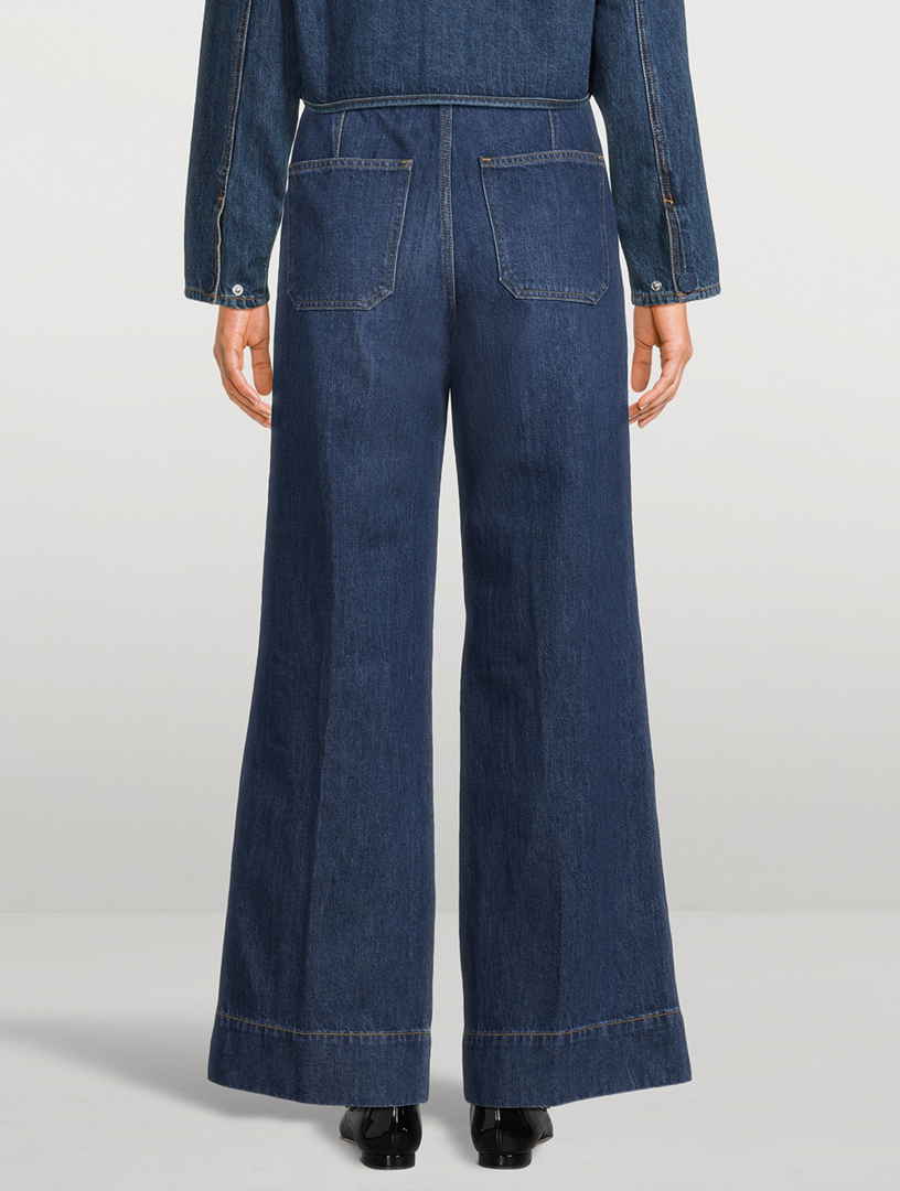 Taylor Belted Wide-Leg Jeans