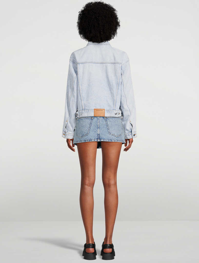 Zipped-Sleeve Denim Jacket