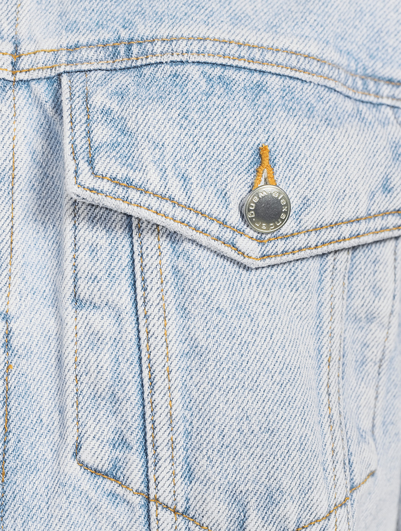 Zipped-Sleeve Denim Jacket