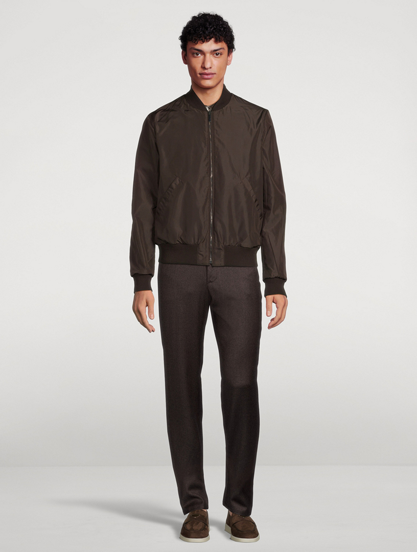 Reversible Leather Bomber Jacket