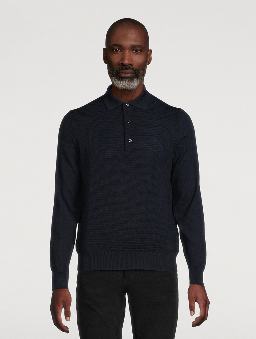 Canali long sleeve polo hotsell