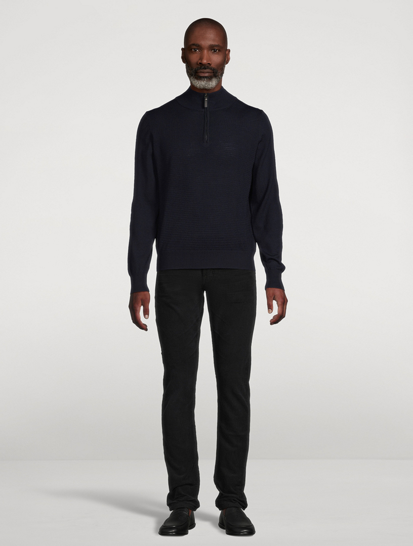 Wool Quarter-Zip Sweater
