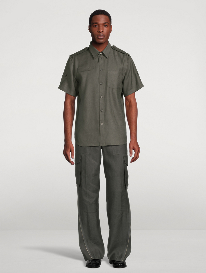 HELMUT LANG Linen Blend Cargo Carpenter Pants Holt Renfrew