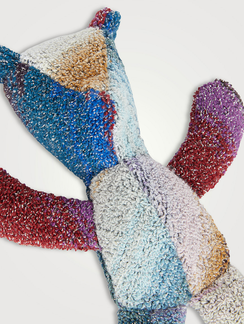 Metallic Patchwork Bear Plush Toy