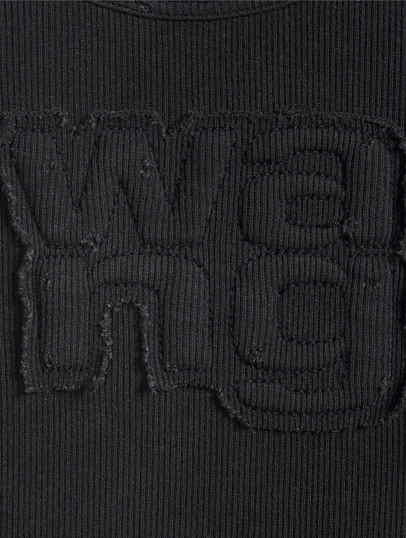 Distressed Logo Cropped T-Shirt