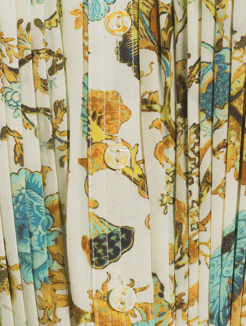 Annabeth Silk Shirt Dress Floral Print