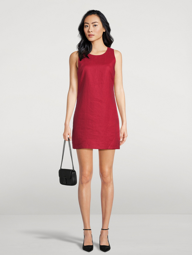 POSSE Ellen Linen Mini Dress | Holt Renfrew