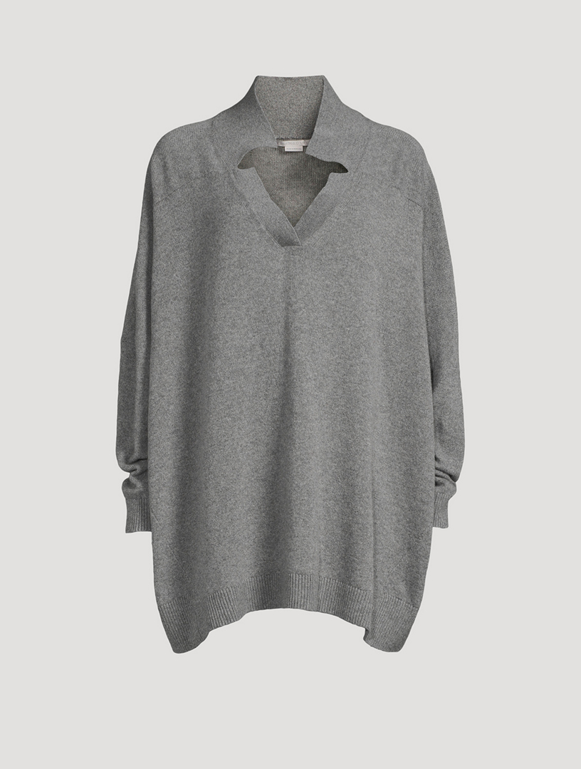 Cashmere Wool Polo Sweater