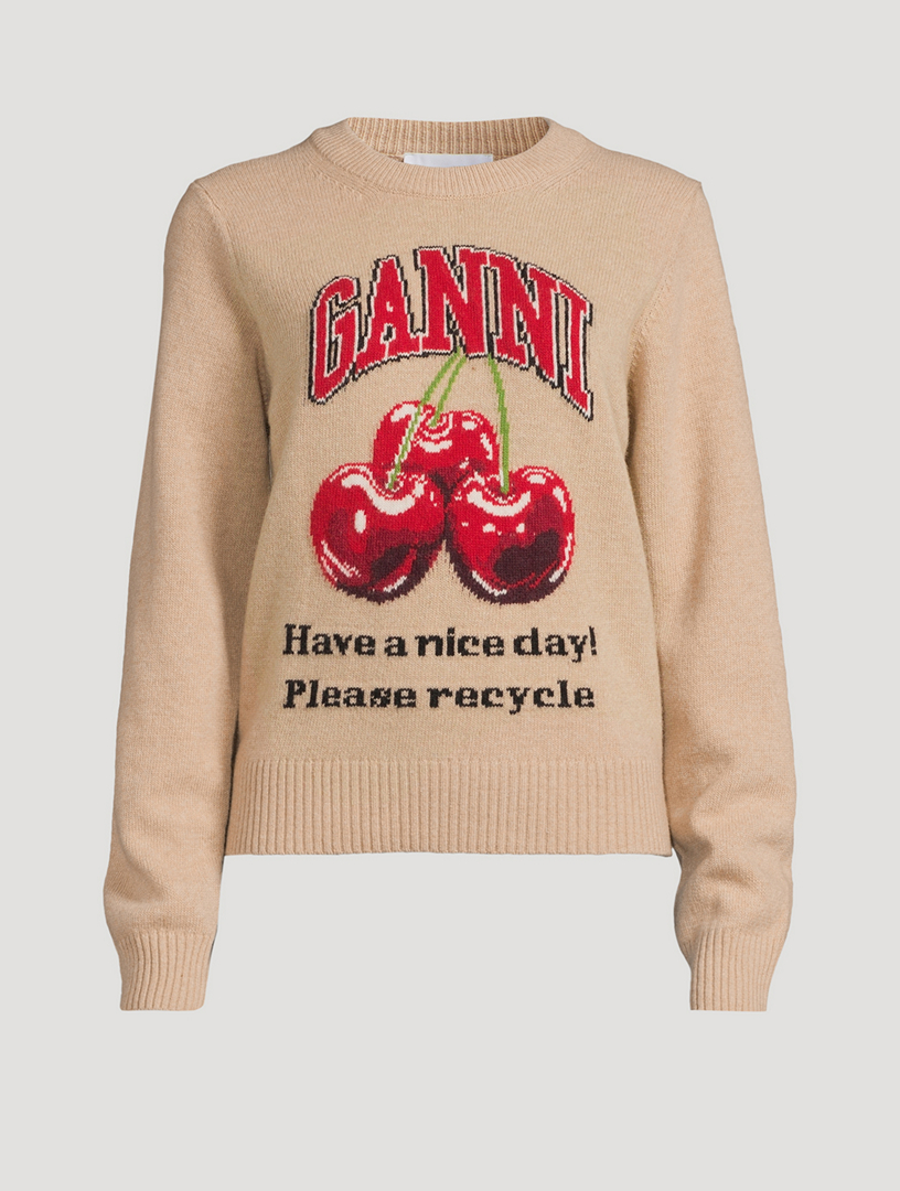 Ganni red sweater hotsell