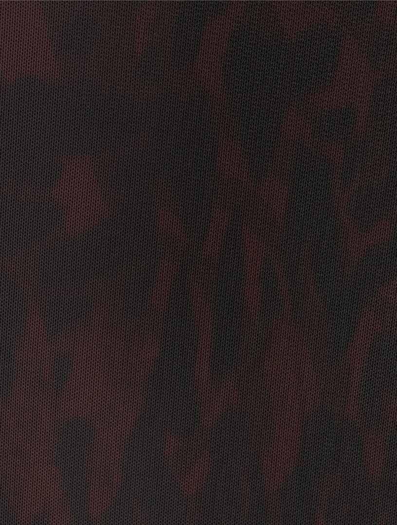 GANNI Mesh Turtleneck In Animal Print Holt Renfrew