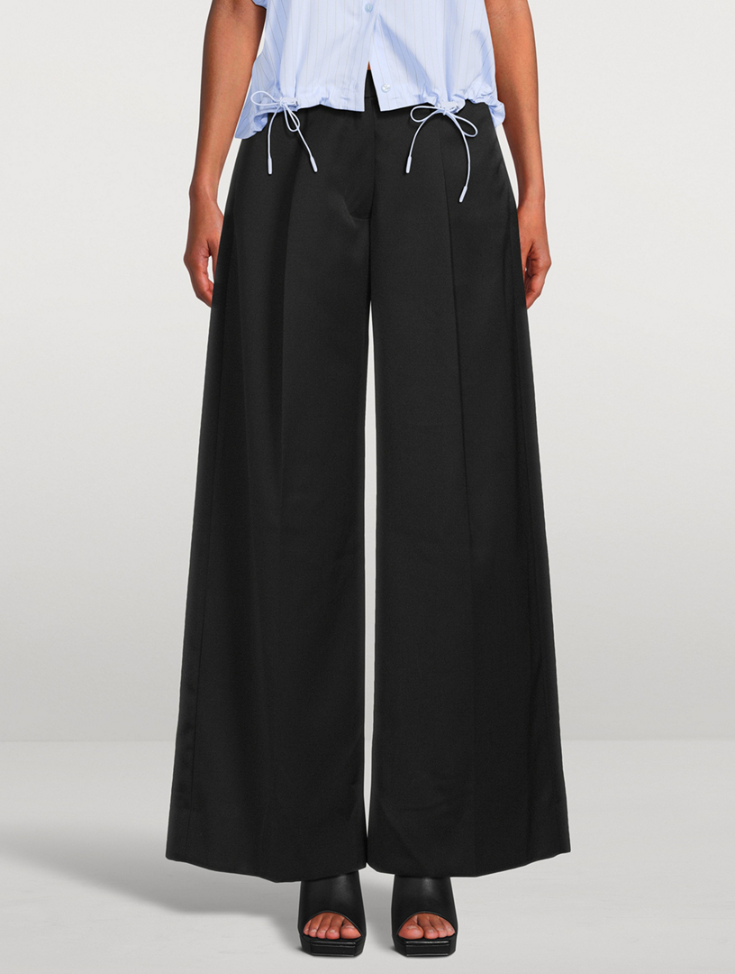 Venetian Wool Wide-Leg Trousers