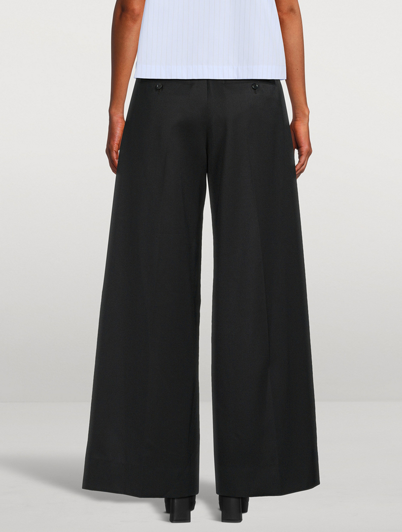 Venetian Wool Wide-Leg Trousers