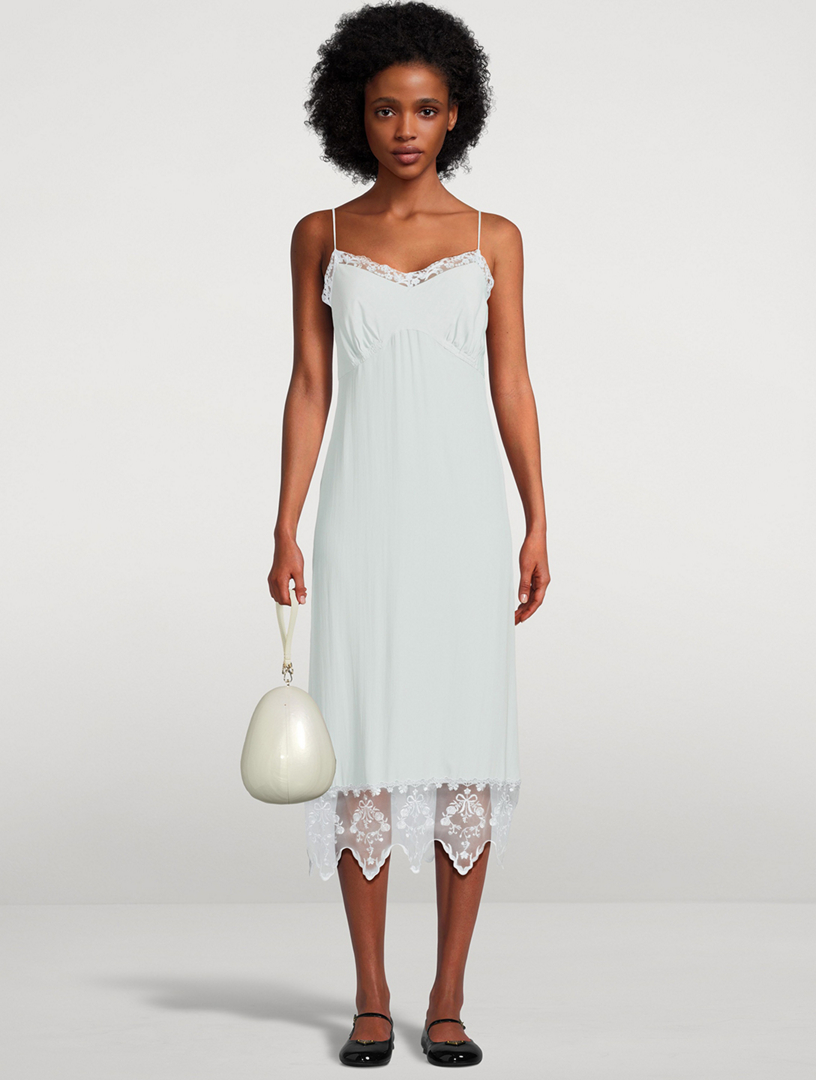 SIMONE ROCHA Lace-Trimmed Slip Dress | Holt Renfrew