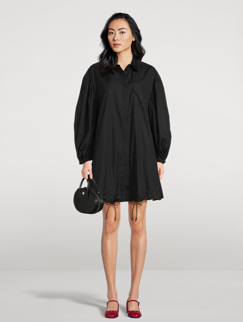 Puff-Sleeve Shirt Dress