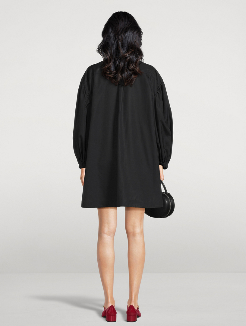 Puff-Sleeve Shirt Dress
