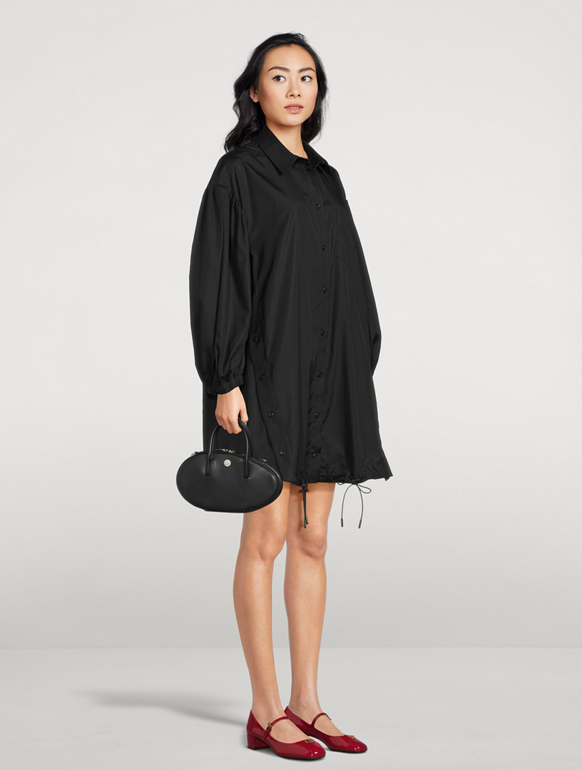 Puff-Sleeve Shirt Dress