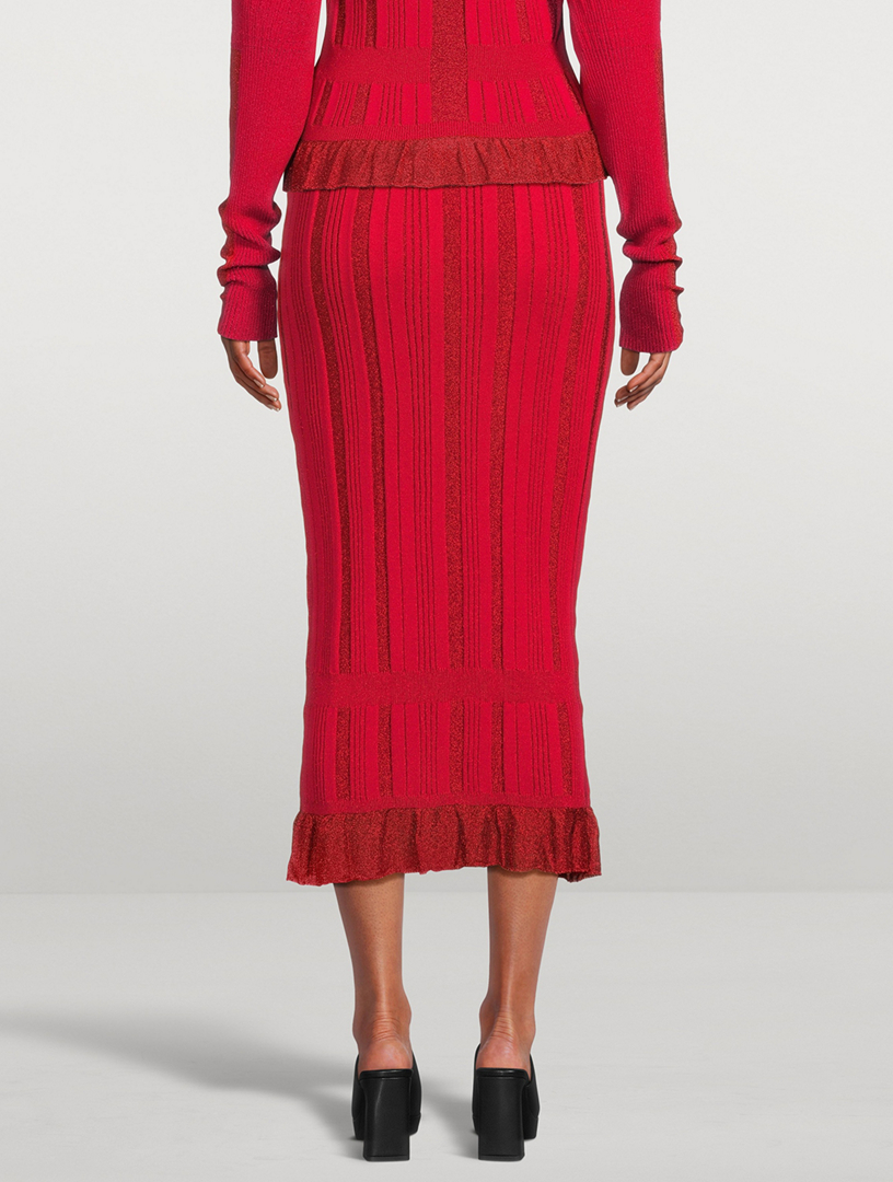 Tinsel Knit Midi Skirt