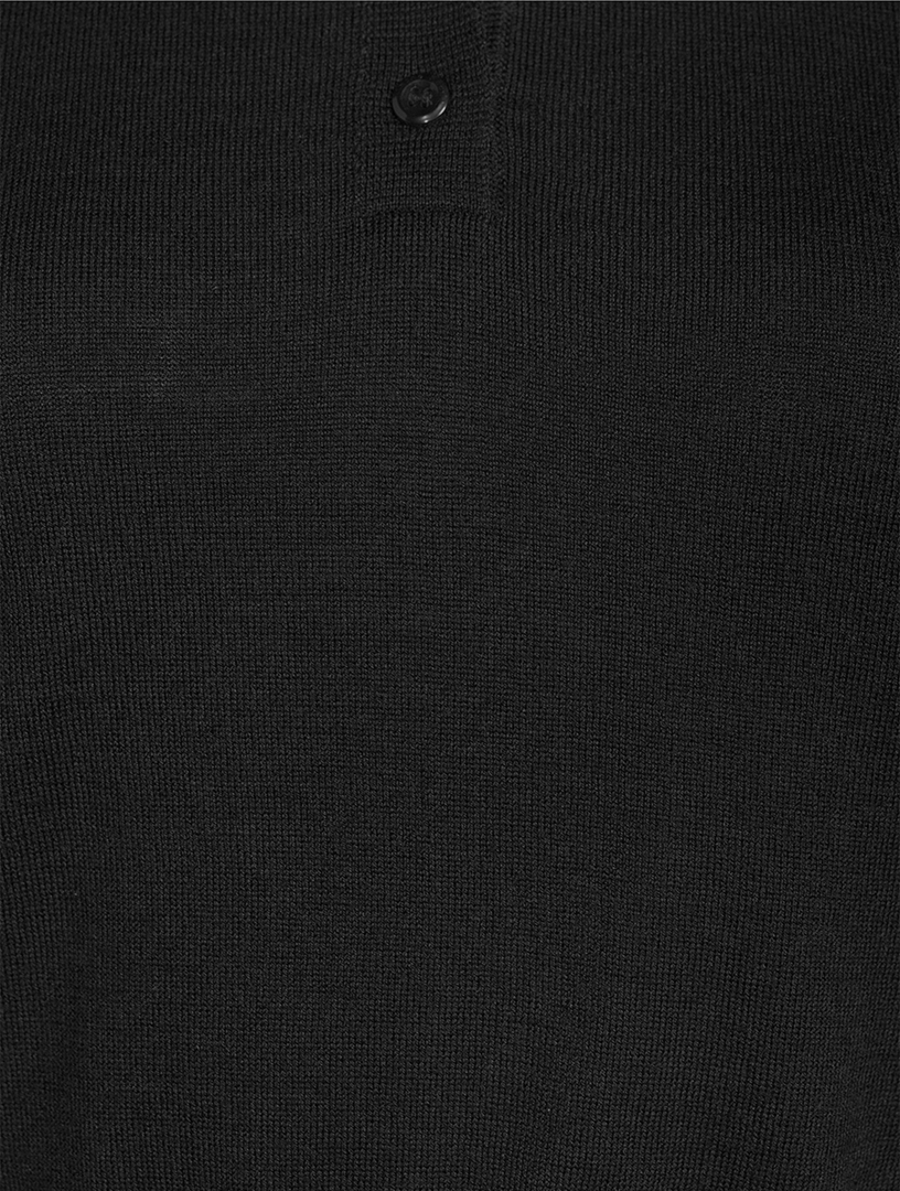 Wool Silk Polo Sweater