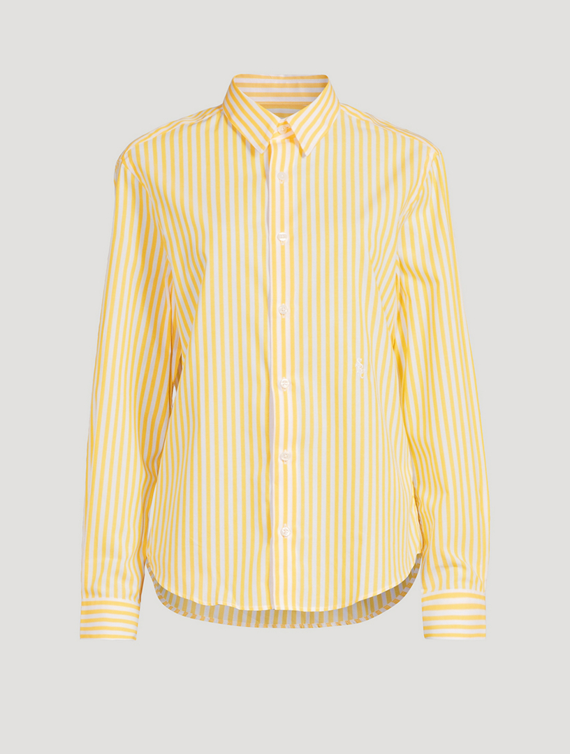 SRC-Embroidered Shirt Stripe Print
