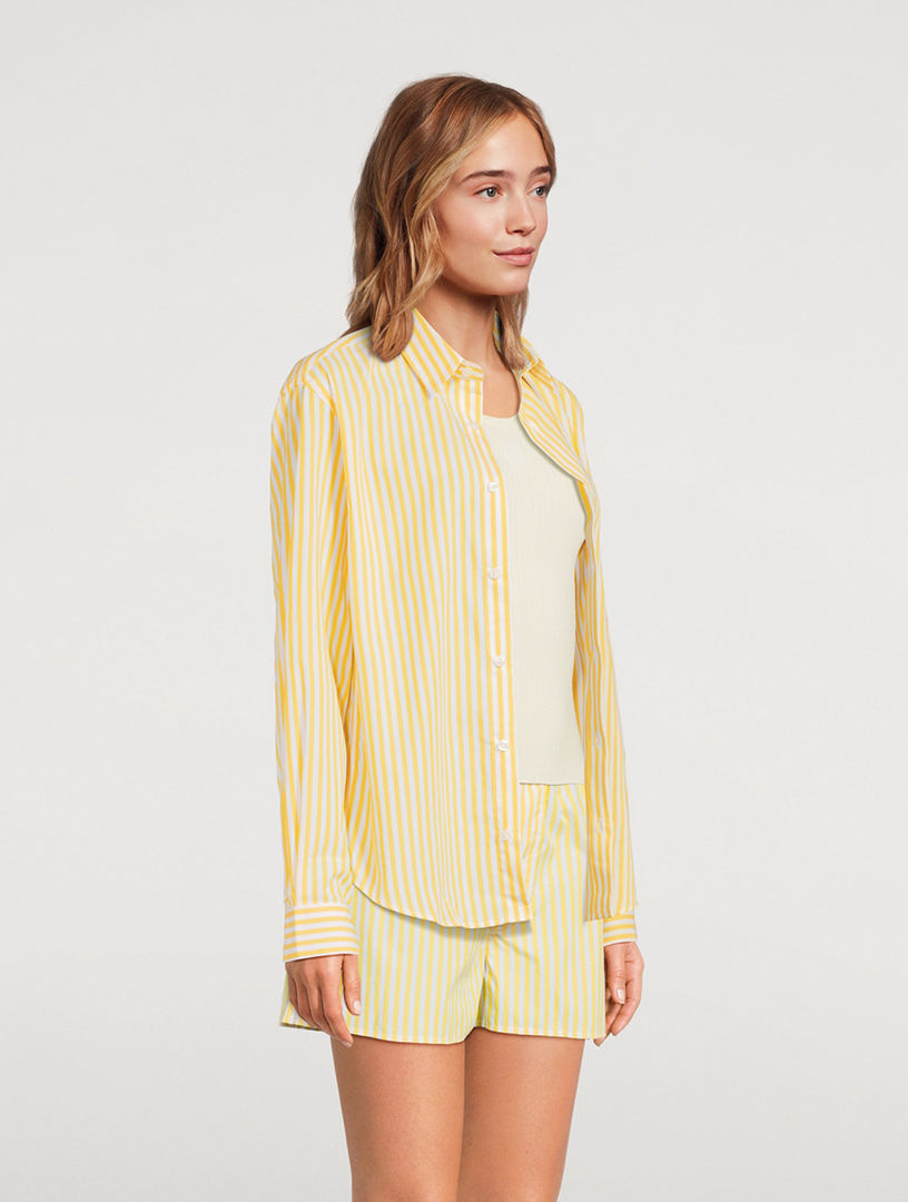 SRC-Embroidered Shirt Stripe Print