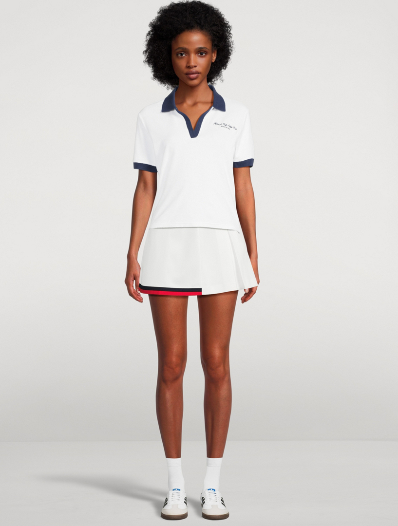 Mila Serif Logo Pleated Skirt