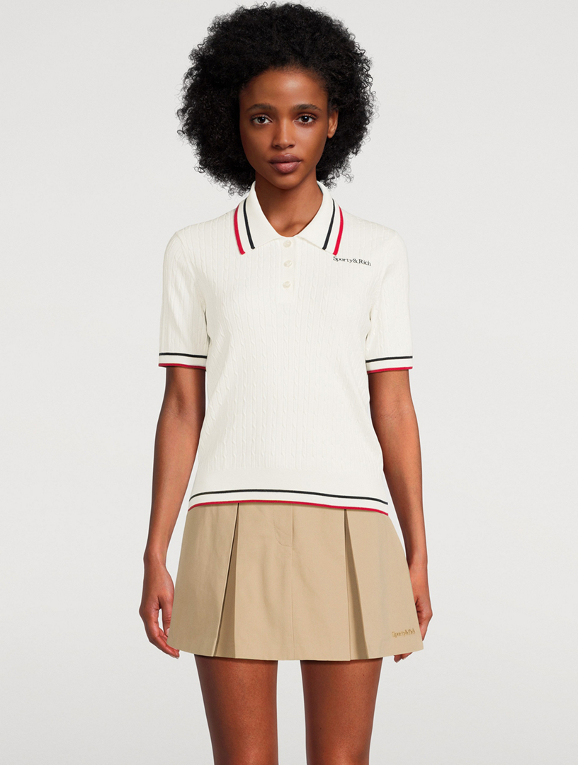 Mila Serif Logo Polo Sweater