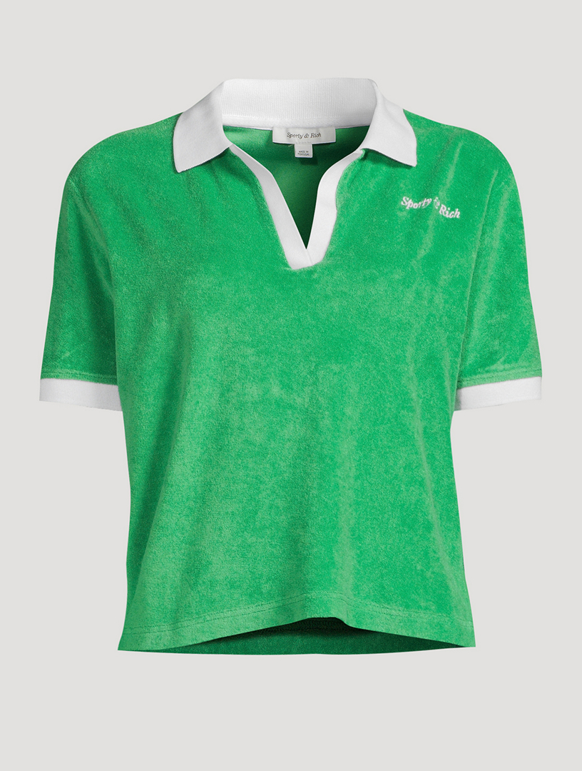 Italic Logo Terry Polo Shirt