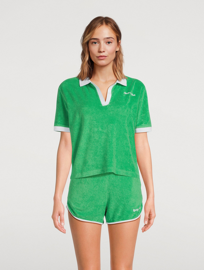 Italic Logo Terry Polo Shirt