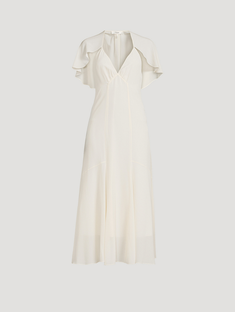 Georgette cape dress sale