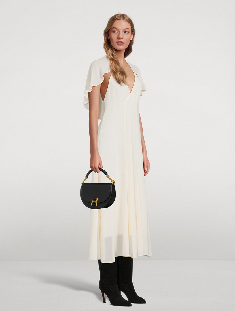 CHLOE Silk Georgette Cape Dress