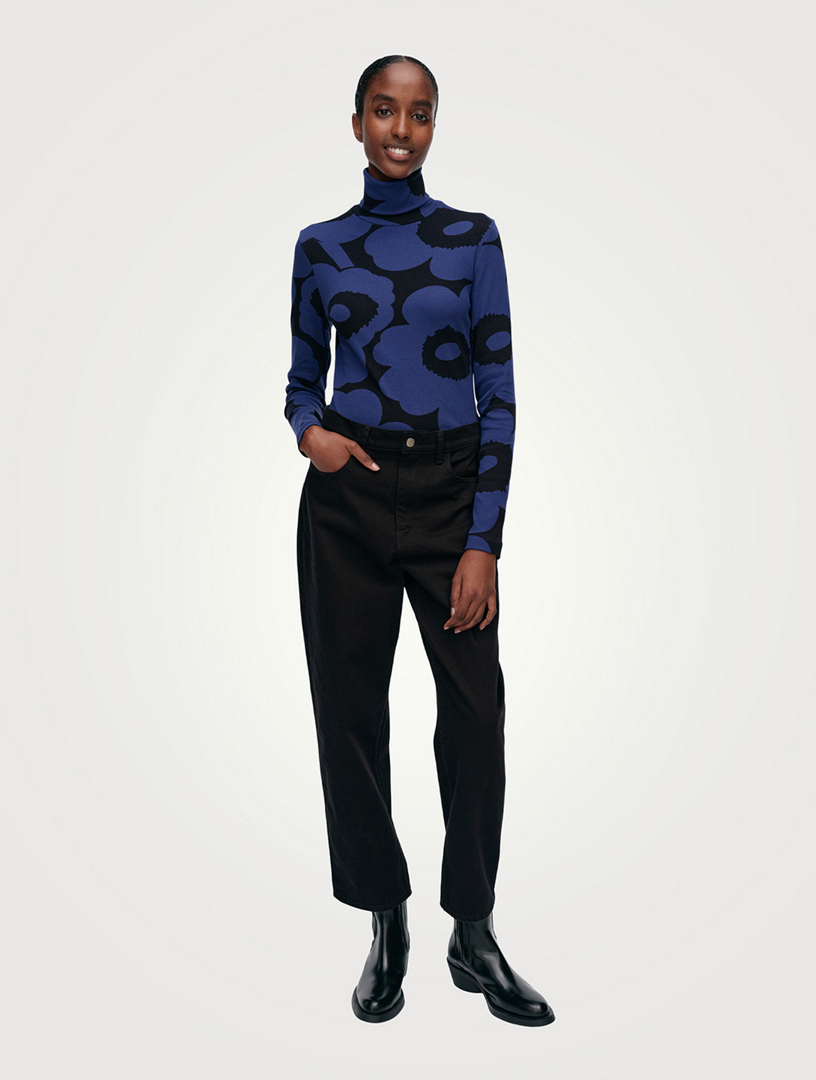 Emali Unikko Rib Turtleneck Top